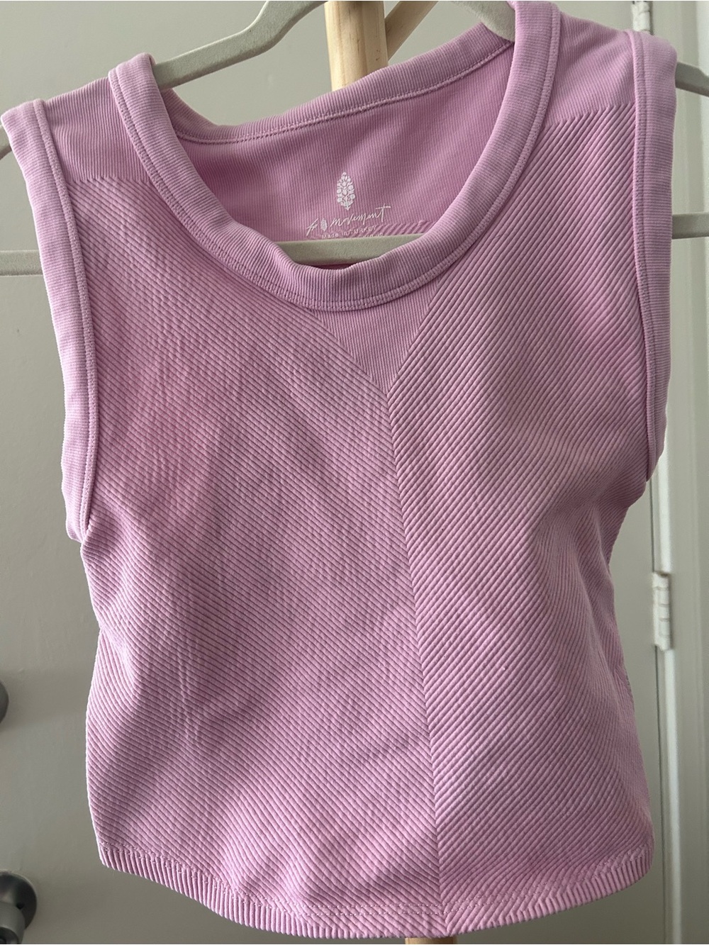 FP Movement by Free People Lavender Ribbed Crop Top